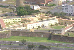 Castle of Good Hope aus der Luft. Hier ist die fnfeckige Form gut zu erkennen.