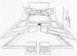 Das alte Castle of Good Hope um 1660 wurde ca 1680 abgerissen