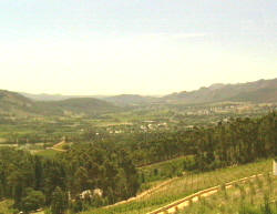 Blick vom Hugenot Pass auf Fransch Hoek